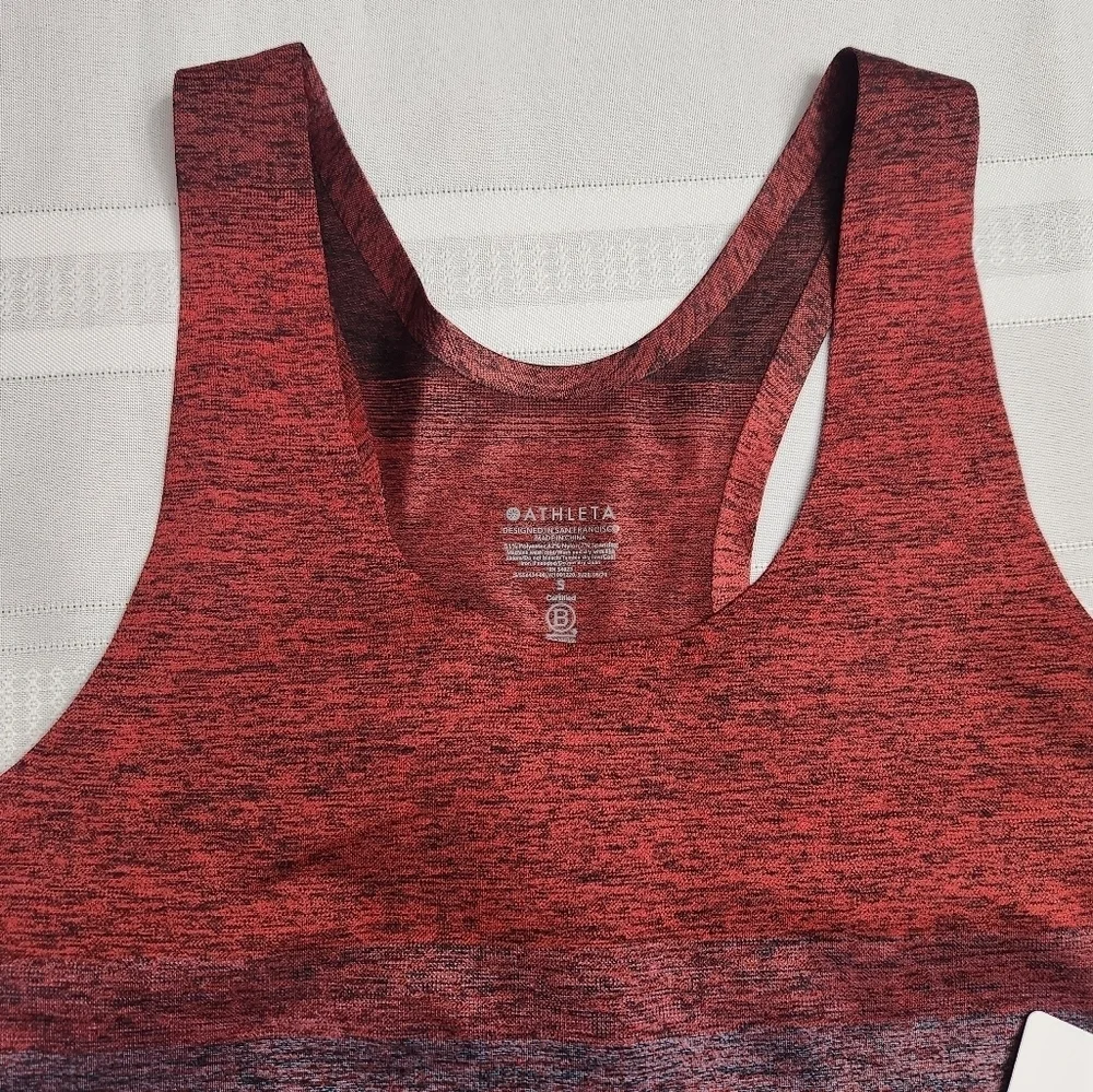 NWT Athleta Relay Tank Gradient Ombre Red and Blue Women’s Size Small - Picture 4 of 9